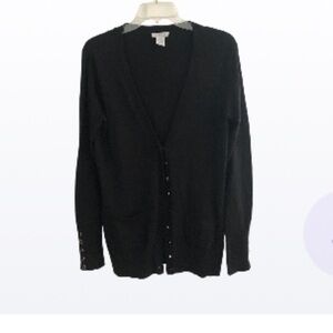 Cashmere Cotton Blend  button-up v-neck cardigan - Alfred Sung pure